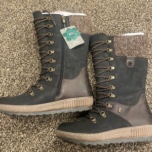 Spring Step Black and Brown Winter Boots